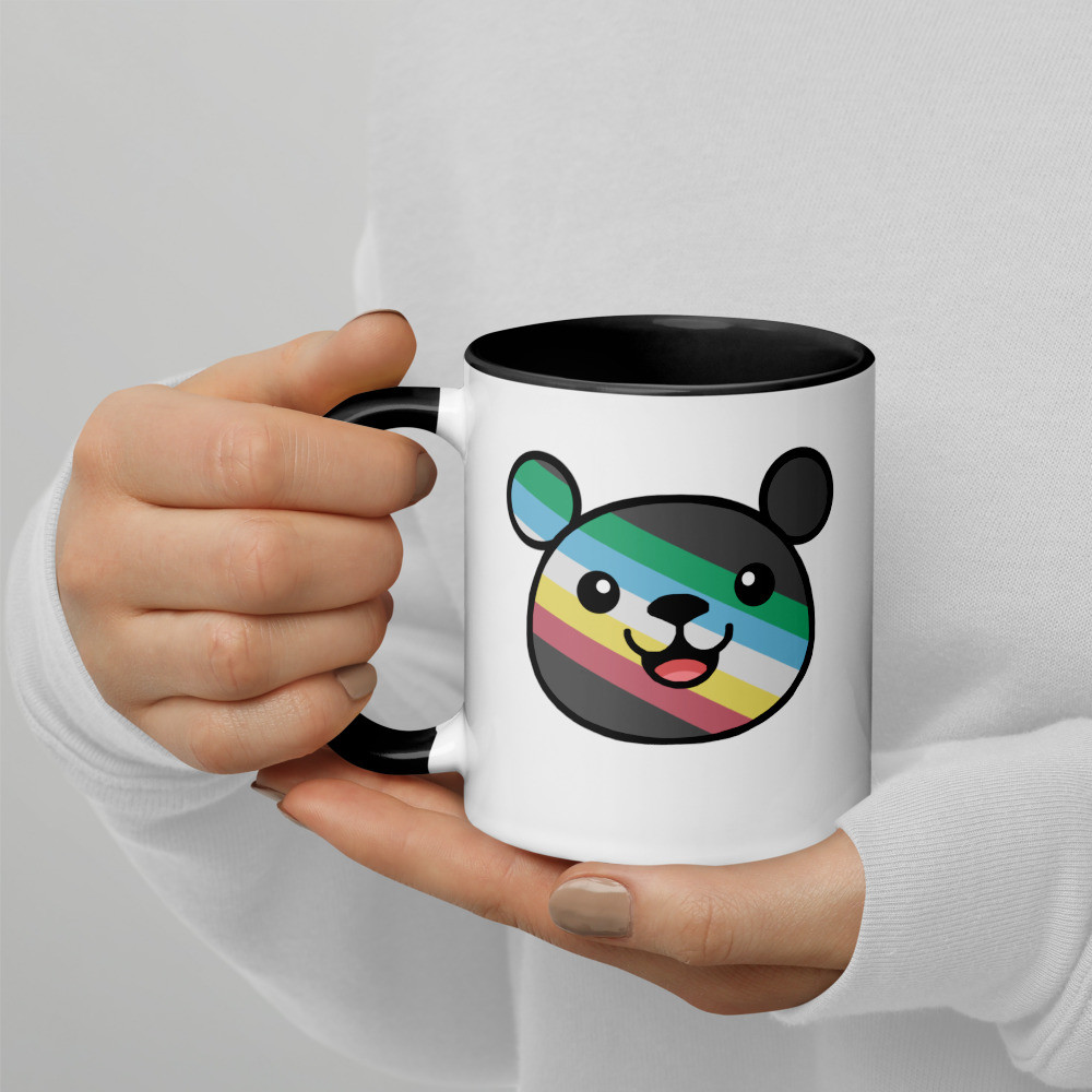 Disability Pride Flag Teddy Mug with Colour Inside