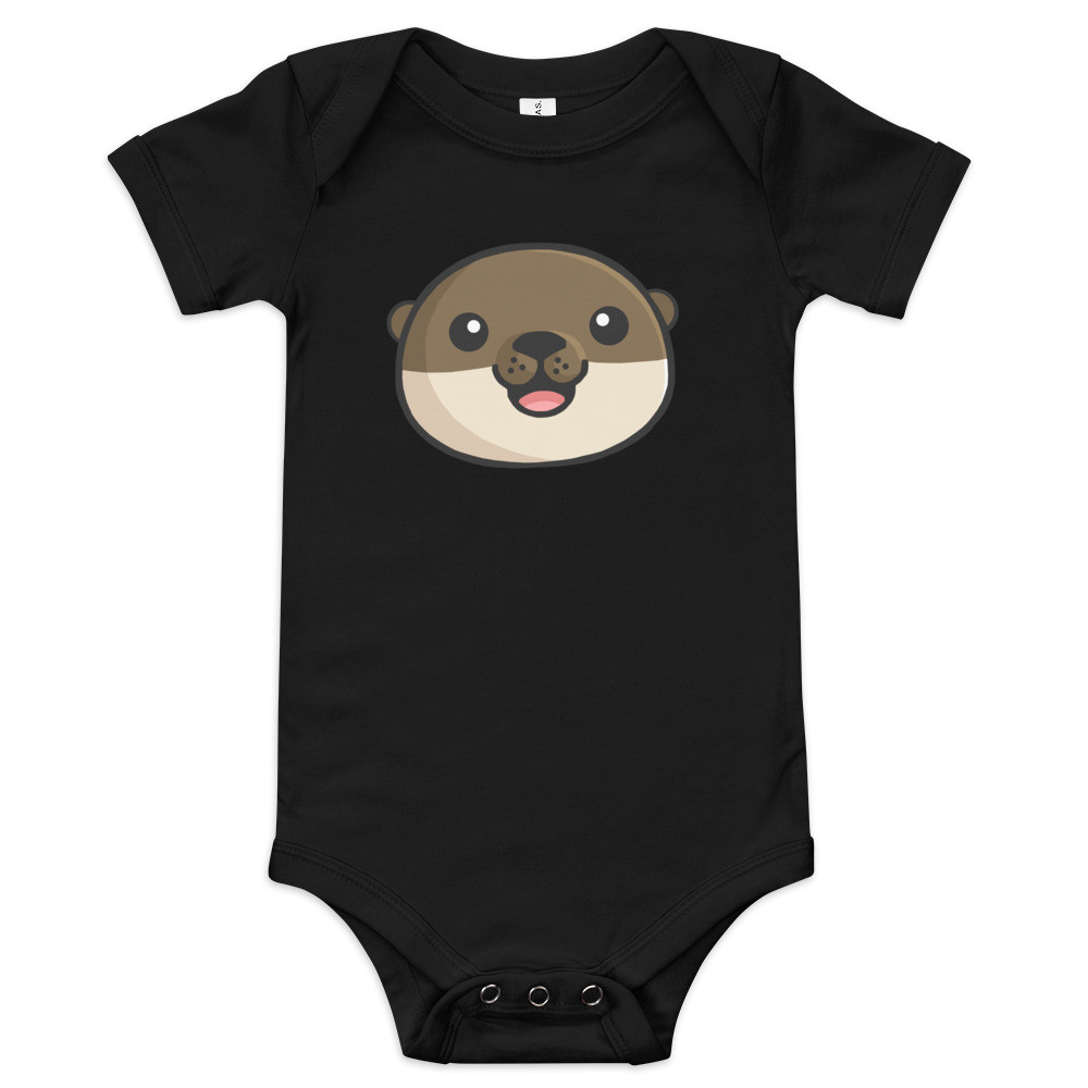 Oscar the Otter short sleeve babygrow