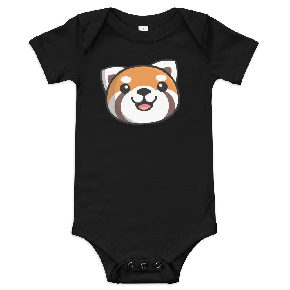Renshu the Red Panda short sleeve babygrow