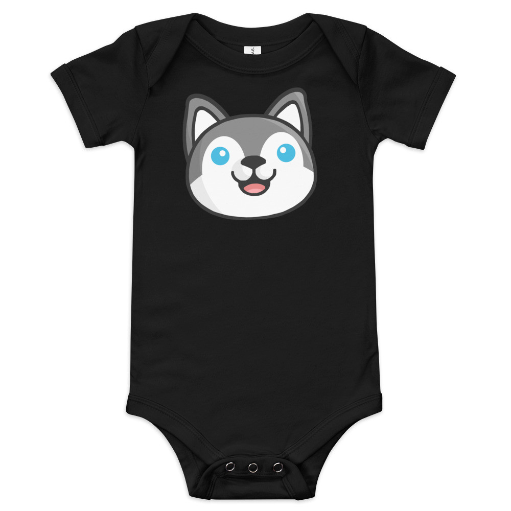 Aria the Husky short sleeve babygrow