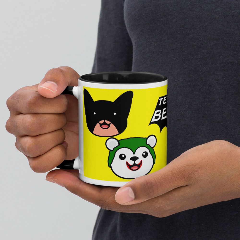 Batman Teddy Bears Mug with Colour Inside