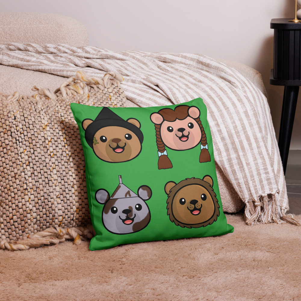 Wizard of Oz Teddy Bears Premium Pillow