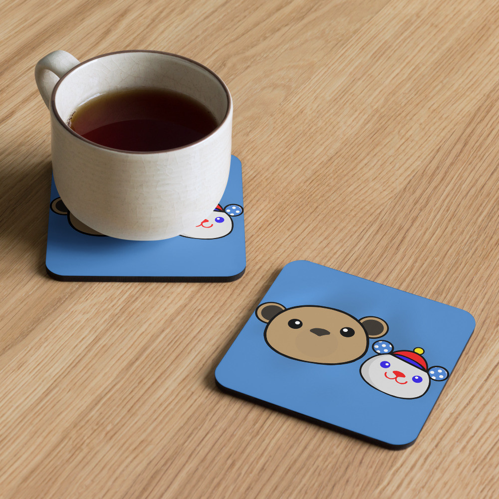 Best Friends cork-back coaster