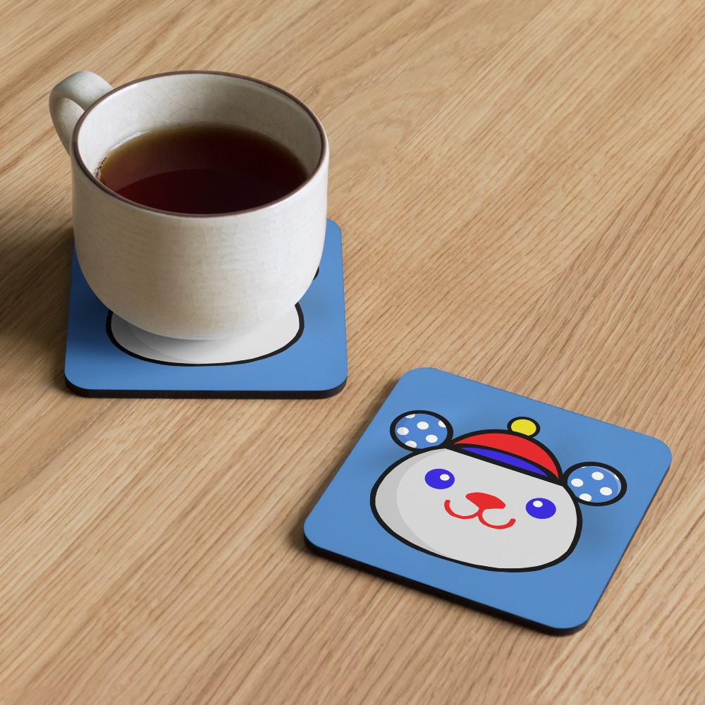 Dot-Dot cork-back coaster