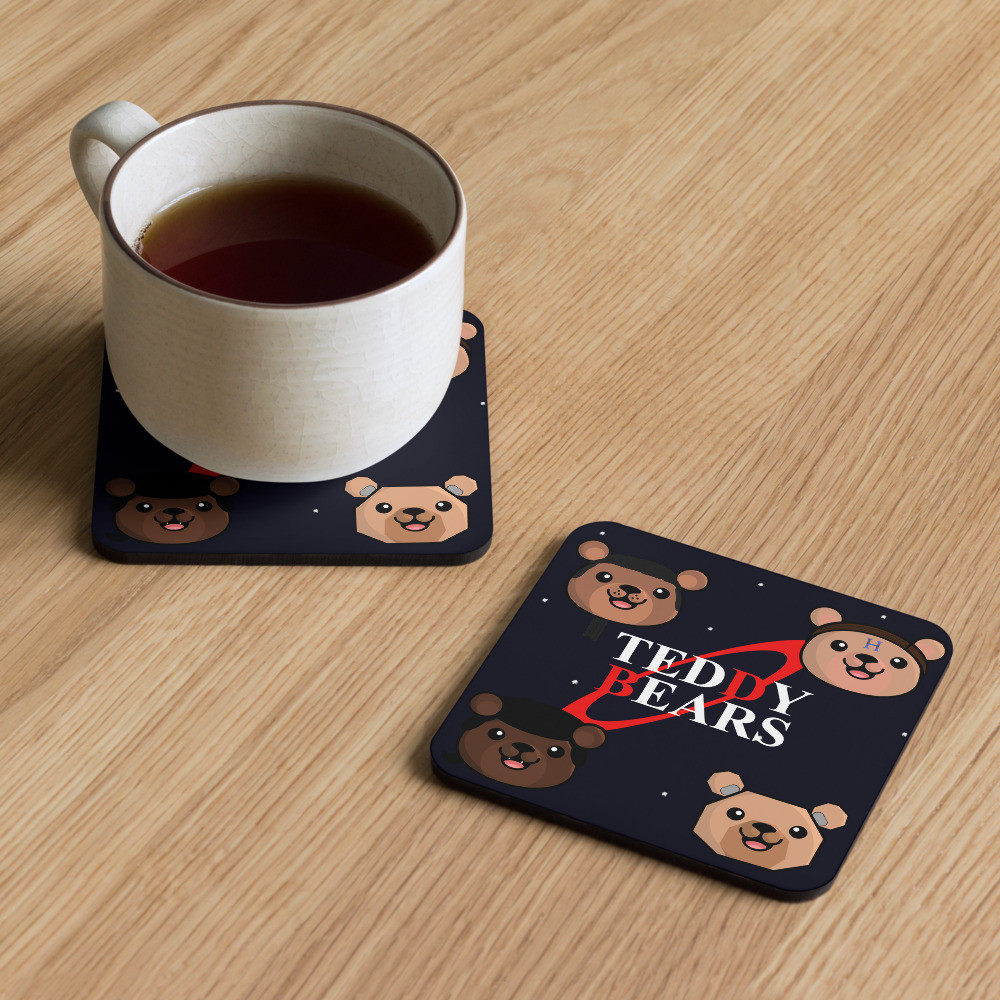 Red Dwarf cork-back coaster