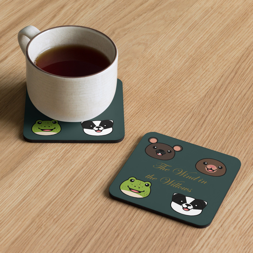 Wind in the Willows cork-back coaster