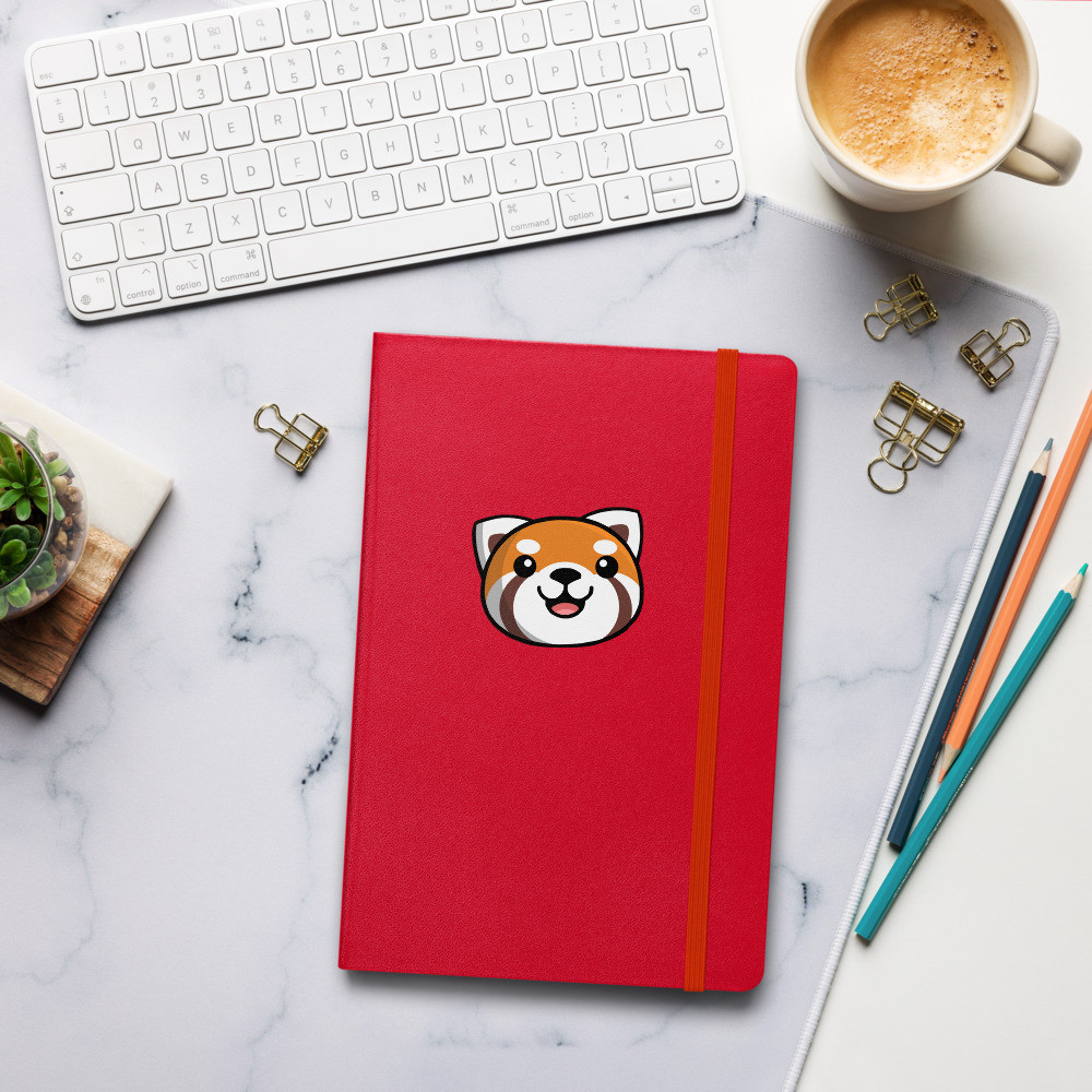 Renshu the Red Panda hardcover notebook