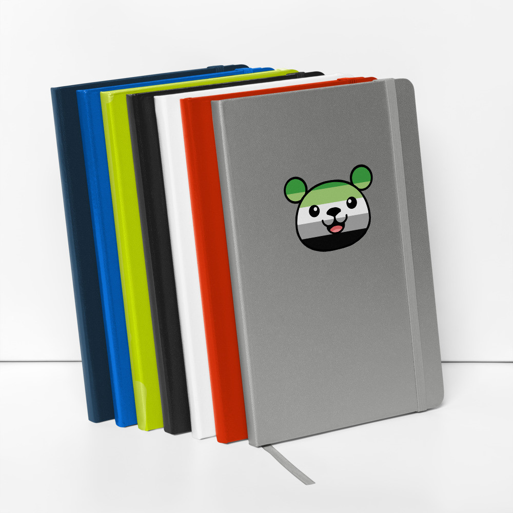 Aromantic Flag Teddy hardcover notebook