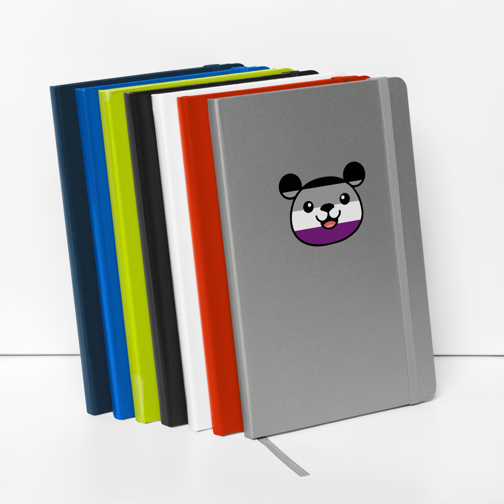 Asexual Flag Teddy hardcover notebook