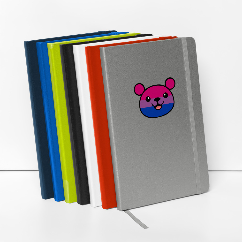 Bisexual Flag Teddy hardcover notebook