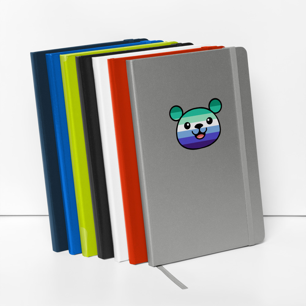 Gay Flag Teddy hardcover notebook