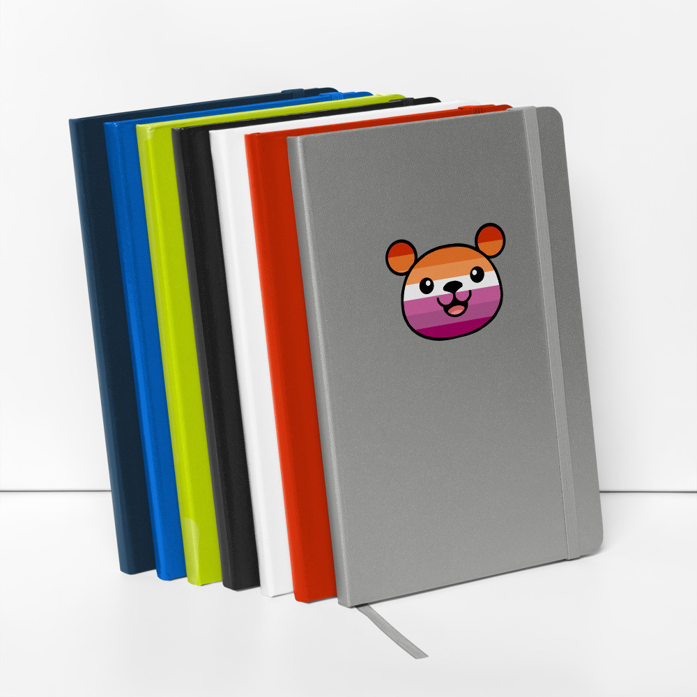 Lesbian Flag Teddy hardcover notebook