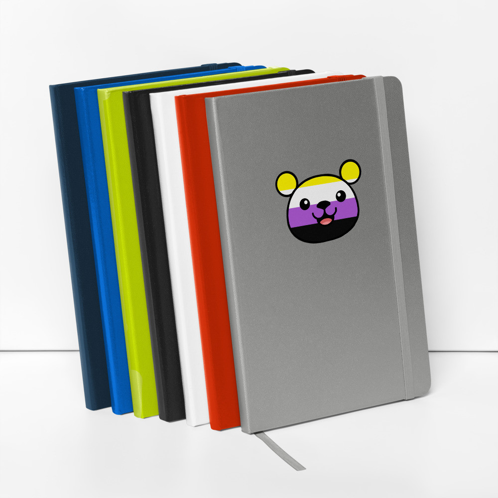 Non-binary Flag Teddy hardcover notebook