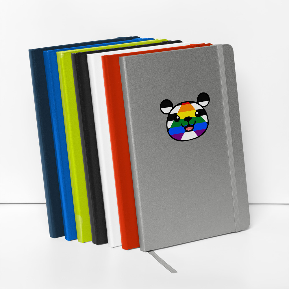 Straight Ally Flag Teddy hardcover notebook