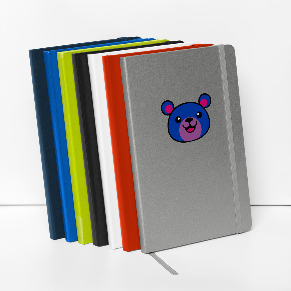 Bisexual Flag Colours Teddy hardcover notebook