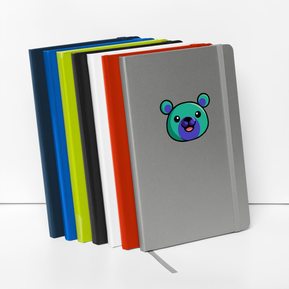 Gay Flag Colours Teddy hardcover notebook