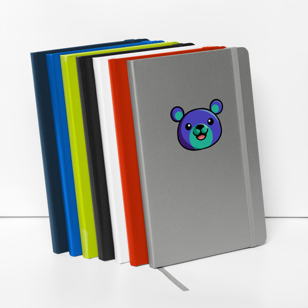 Gay Flag Colours Teddy hardcover notebook #2