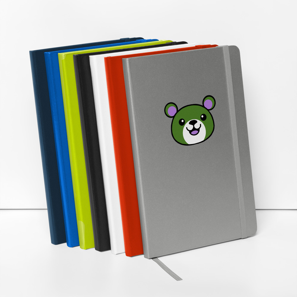 Gender Queer Flag Colours Teddy hardcover notebook