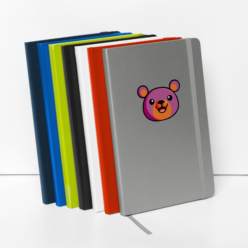 Lesbian Flag Colours Teddy hardcover notebook