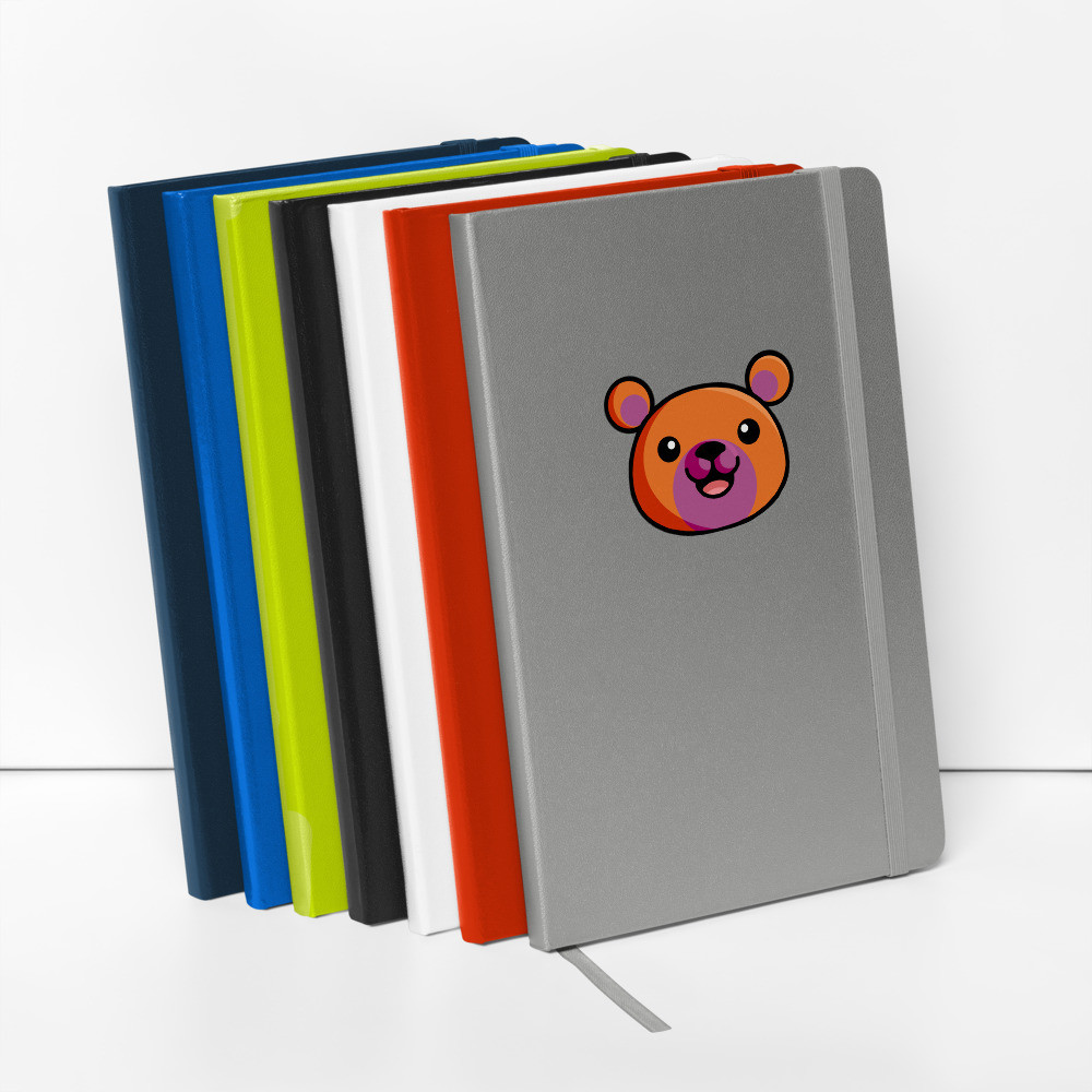 Lesbian Flag Colours Teddy hardcover notebook #2