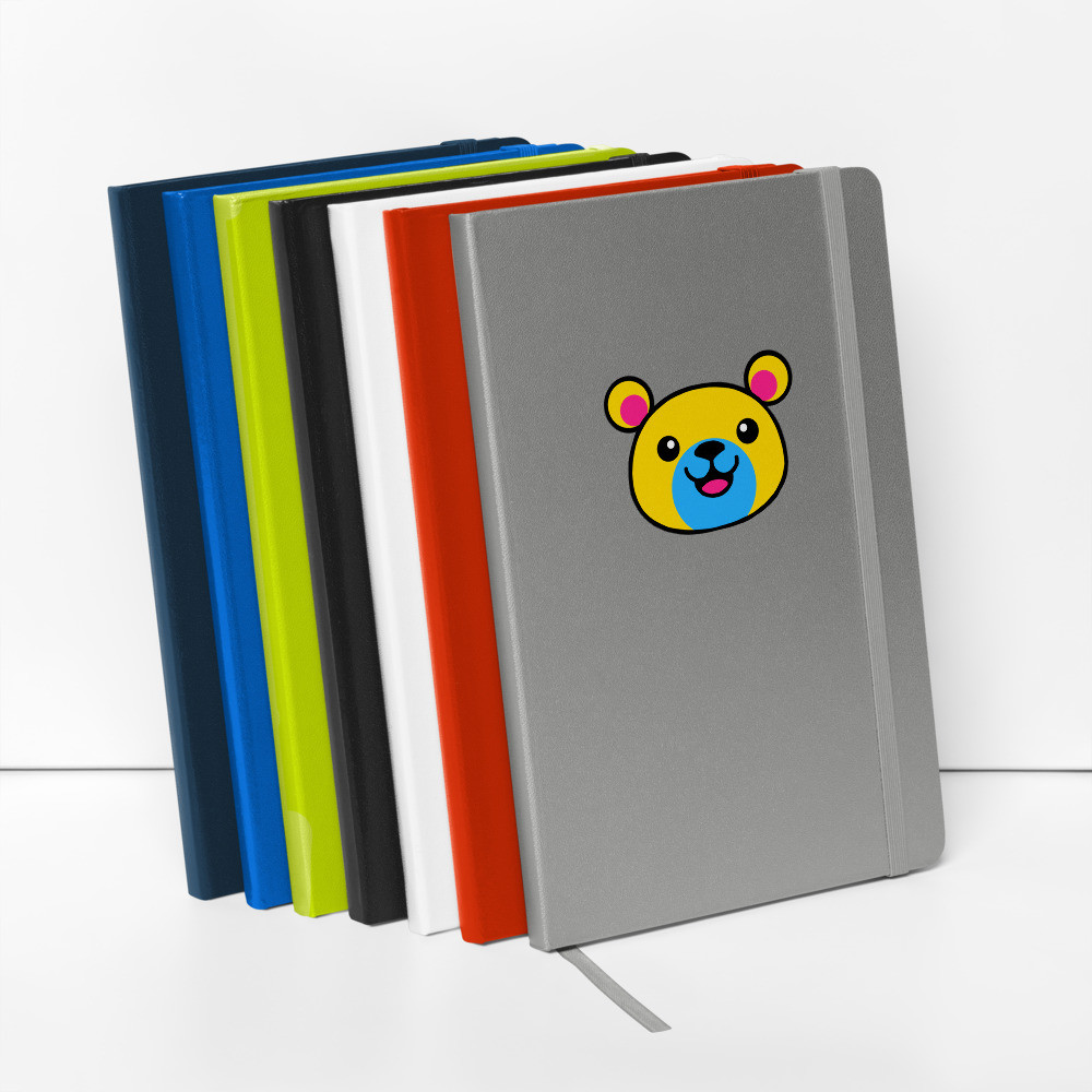 Pansexual Flag Colours Teddy hardcover notebook
