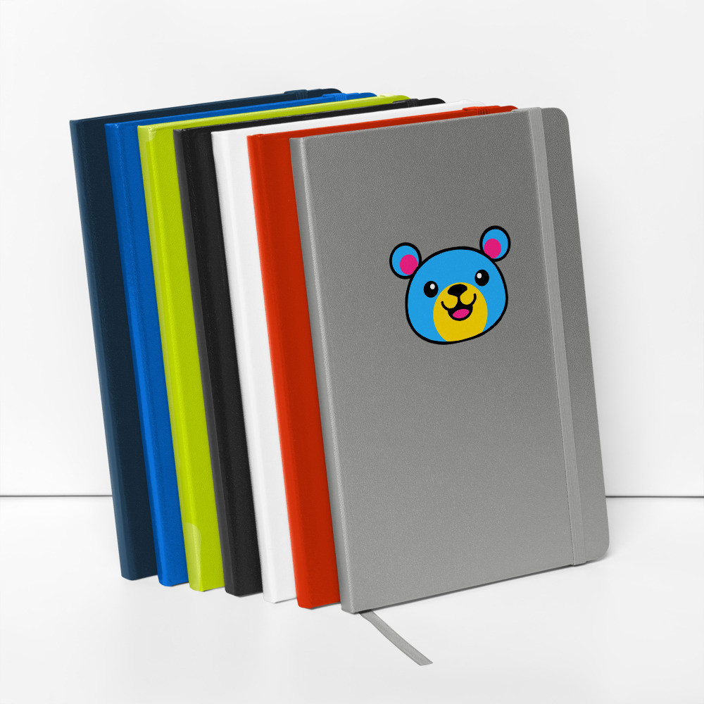 Pansexual Flag Colours Teddy hardcover notebook #2