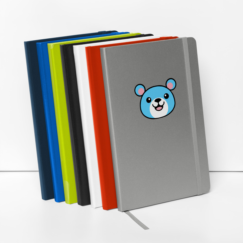 Transgender Flag Colours Teddy hardcover notebook