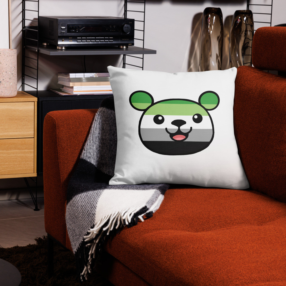 Aromantic Flag Teddy Premium Pillow