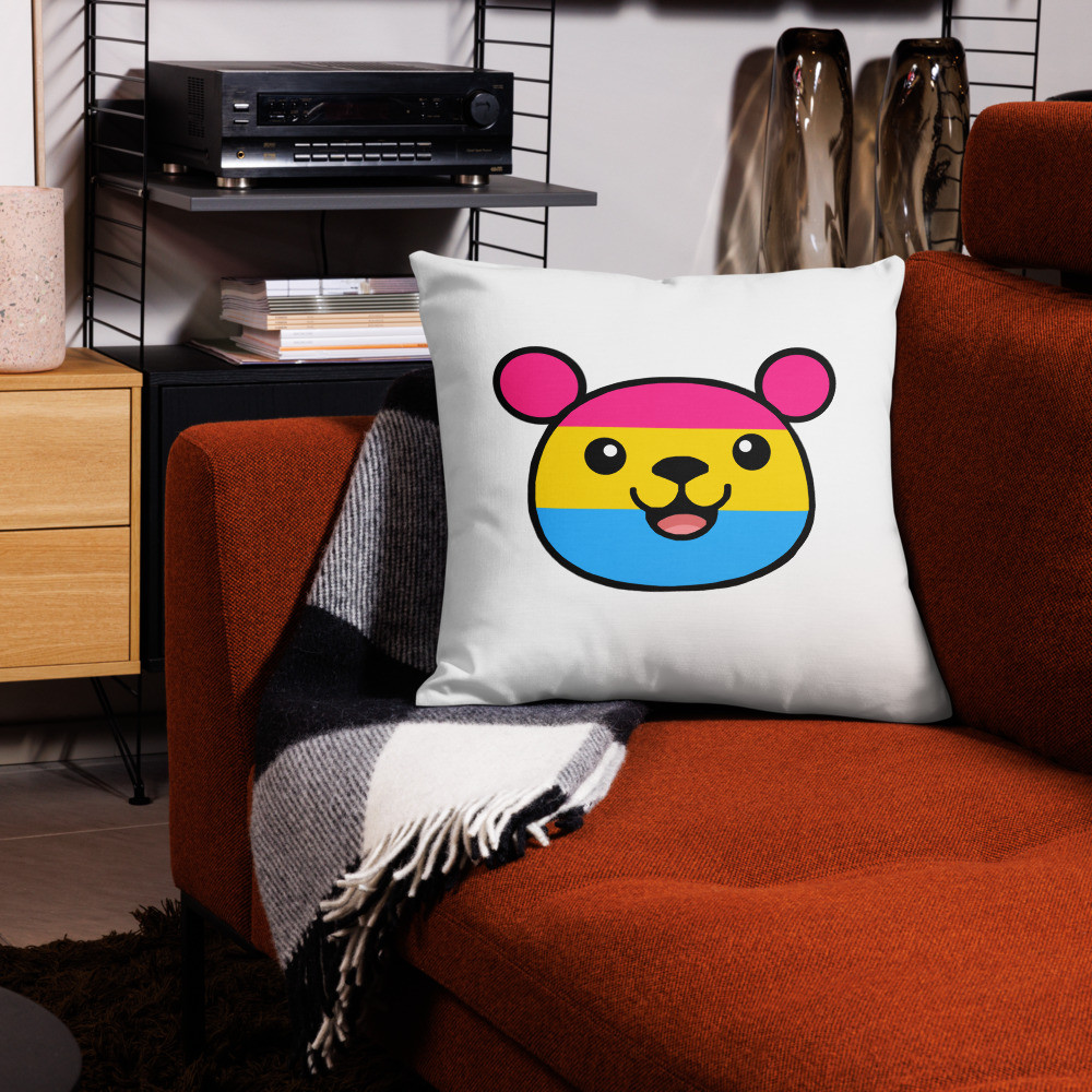 Pansexual Flag Teddy Premium Pillow