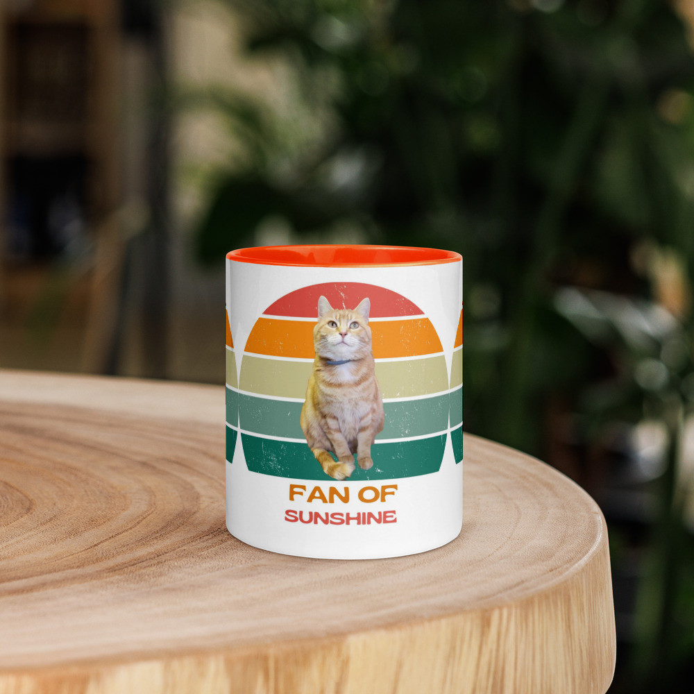 Mug with Color Inside Fan of Sunshine
