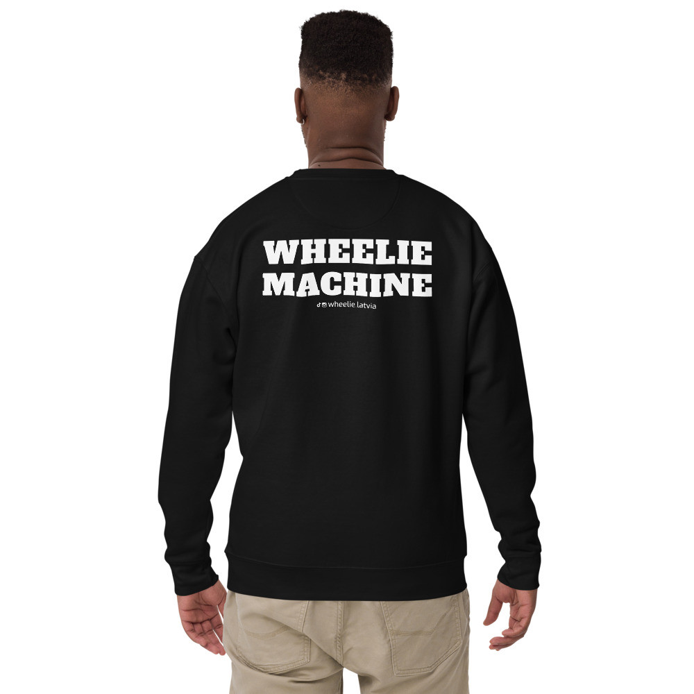 Black Premium Sweatshirt - Wheelie Machine