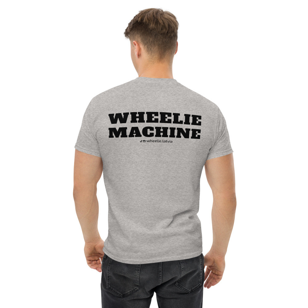 Gray Wheelie Machine T-shirt