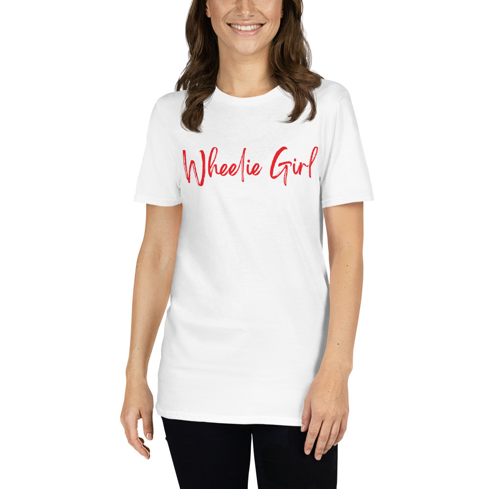 White Wheelie Girl T-Shirt