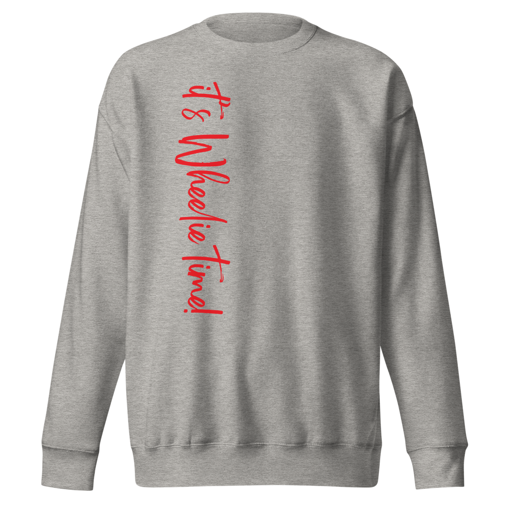 White Unisex Premium Wheelie Sweatshirt