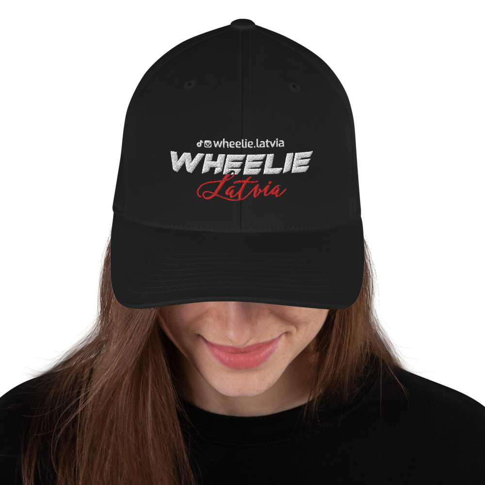 Flexfit Wheelie Latvia Black Cap