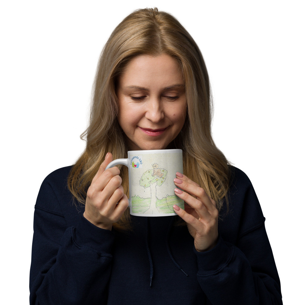 Newton's Monkey on the tree glossy mug