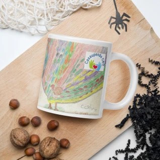 Calvin Peacock glossy mug