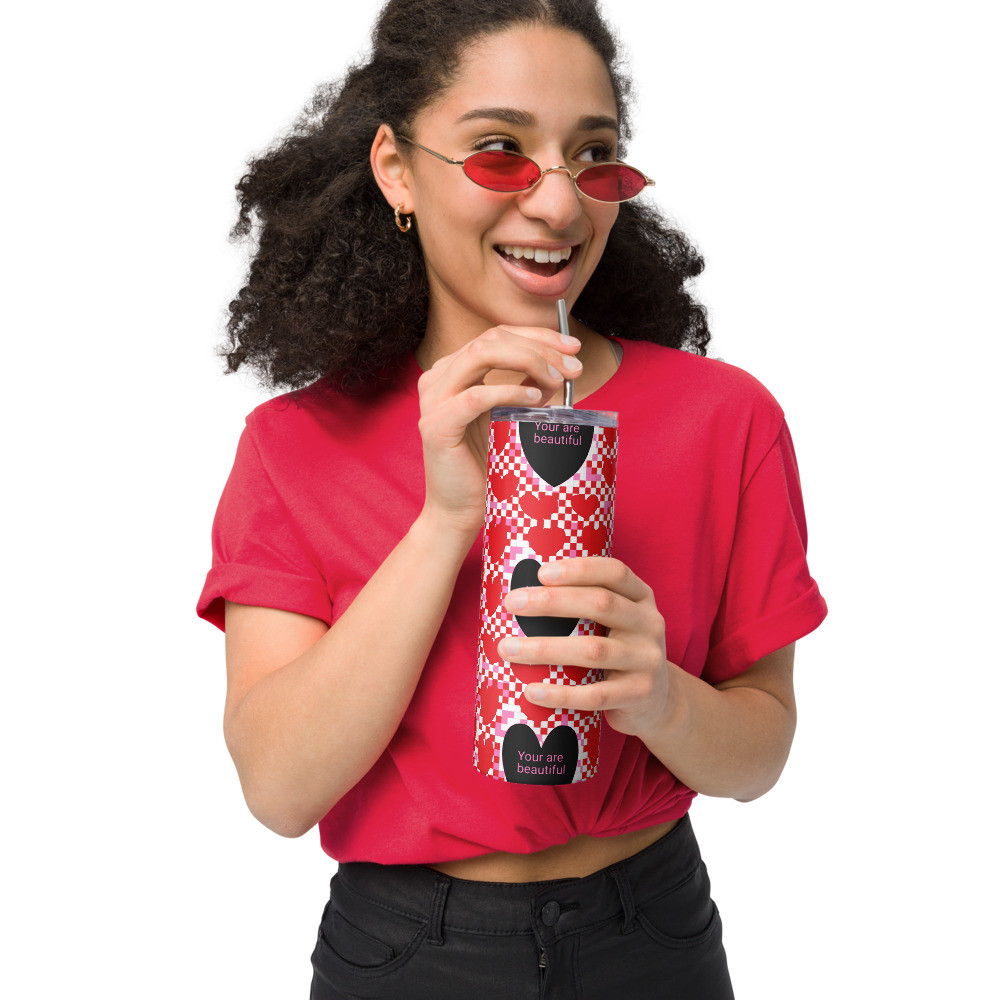 Valentine steel tumbler