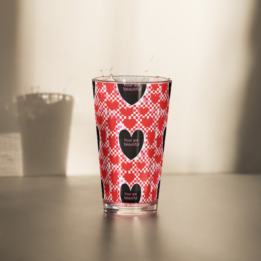 Valentine pint glass