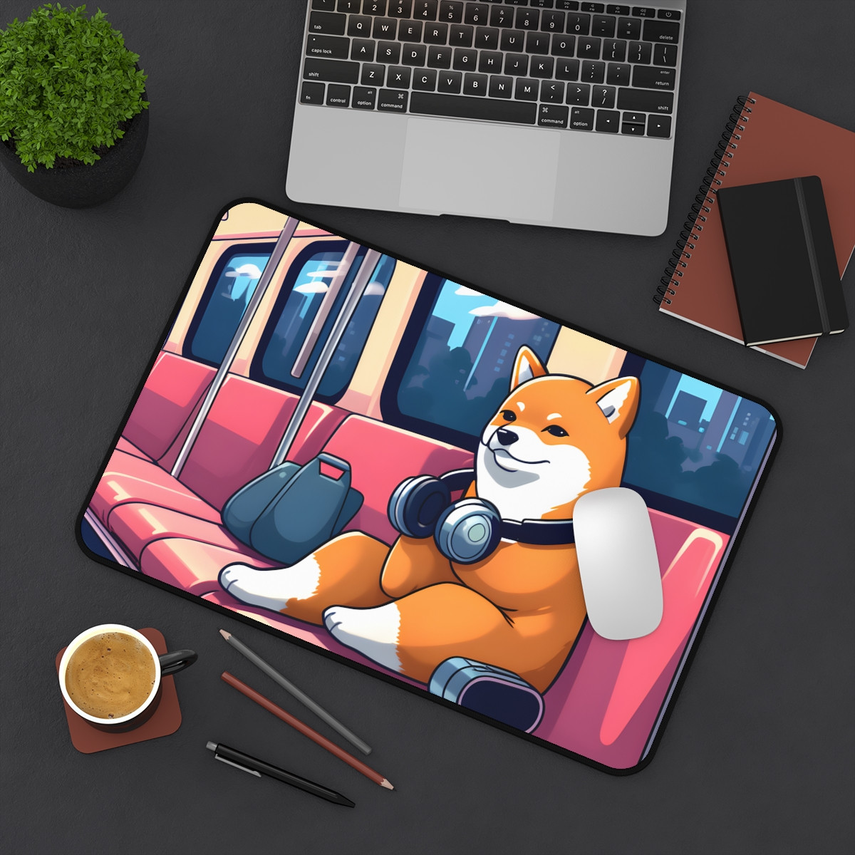 Urban Shiba "Shiro" Desk Mat