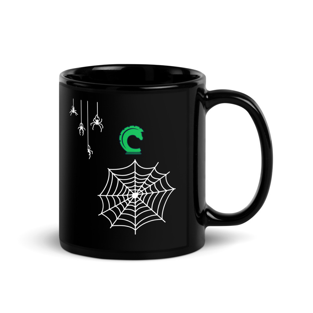 ChessDelights Black Glossy Mug Halloween