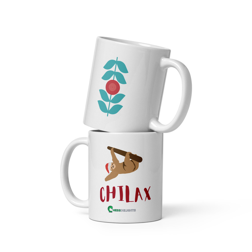 ChessDelights White glossy mug Christmas version