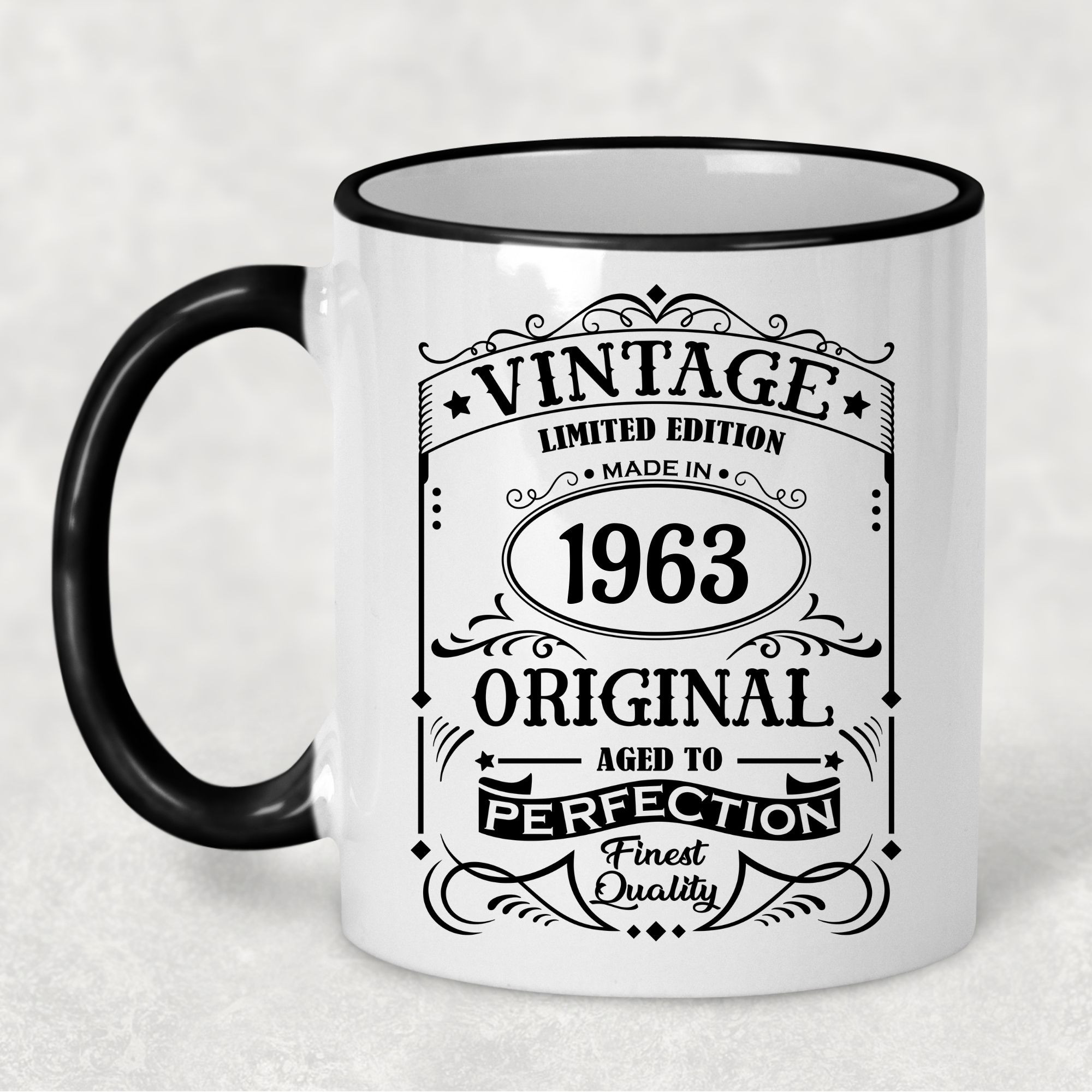 1963 Vintage Gift Landmark Birthday Gift Mug Limited Edition for Women or Men - "Finest Quality" in 1963 - - - FREE SHIPPING!