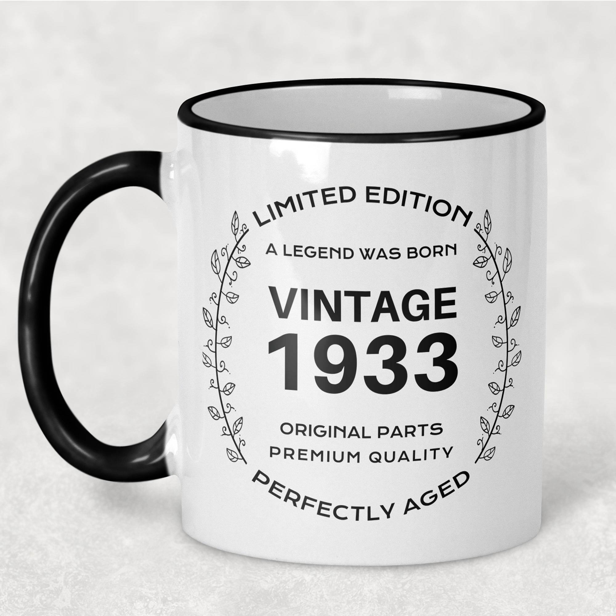1933 Vintage Gift Landmark Birthday Gift Mug Limited Edition for Women or Men - "Legend Was Born" in 1933 - - - FREE SHIPPING!