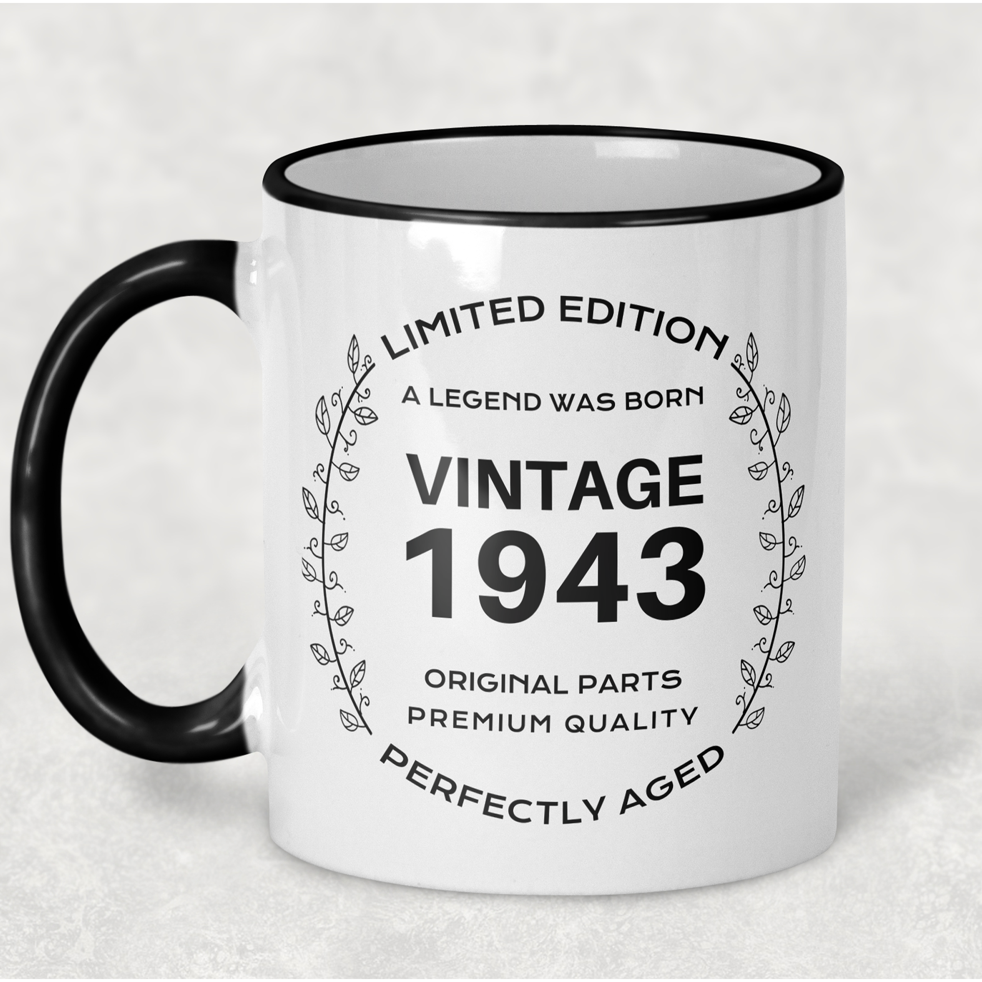 1943 Vintage Gift Landmark Birthday Gift Mug Limited Edition for Women or Men - "Legend Was Born" in 1943 - - - FREE SHIPPING!