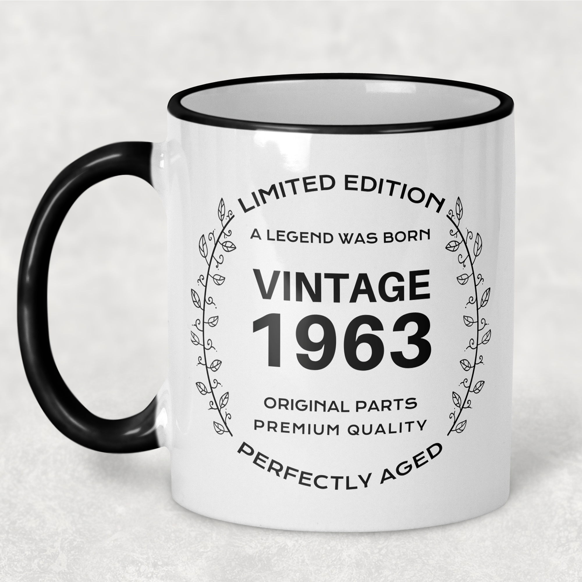 1963 Vintage Gift Landmark Birthday Gift Mug Limited Edition for Women or Men - "Legend Was Born" in 1963 - - - FREE SHIPPING!