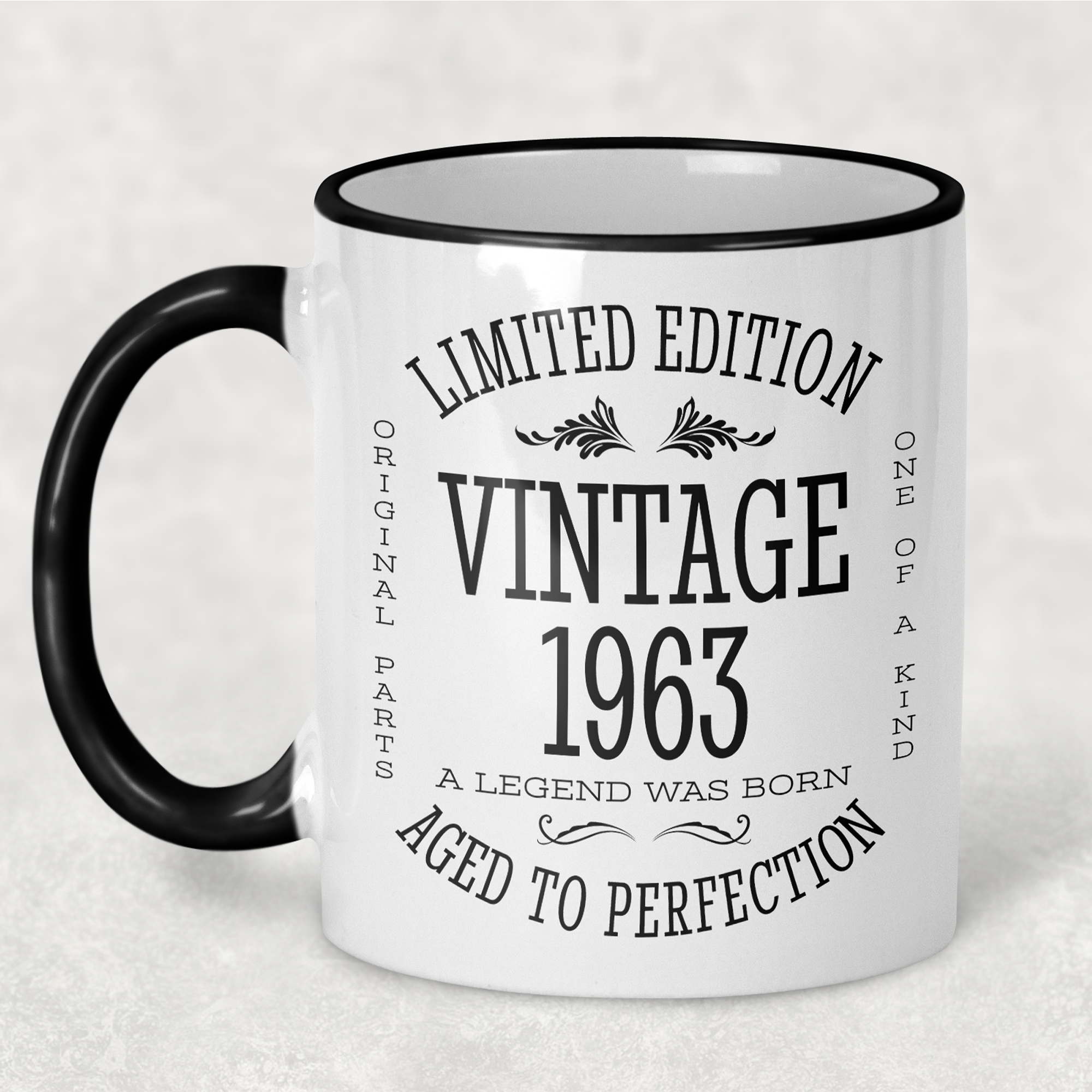 1963 Vintage Gift Landmark Birthday Gift Mug Limited Edition for Women or Men - "Legend Was Born" in 1963 - - - FREE SHIPPING!