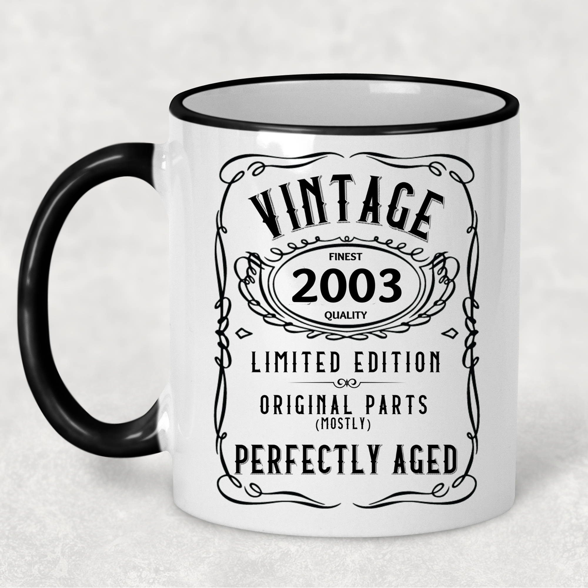 2003 Vintage Gift Landmark Birthday Gift Mug Limited Edition for Women or Men - ""Perfectly Aged" " in 2003  - - - FREE SHIPPING!