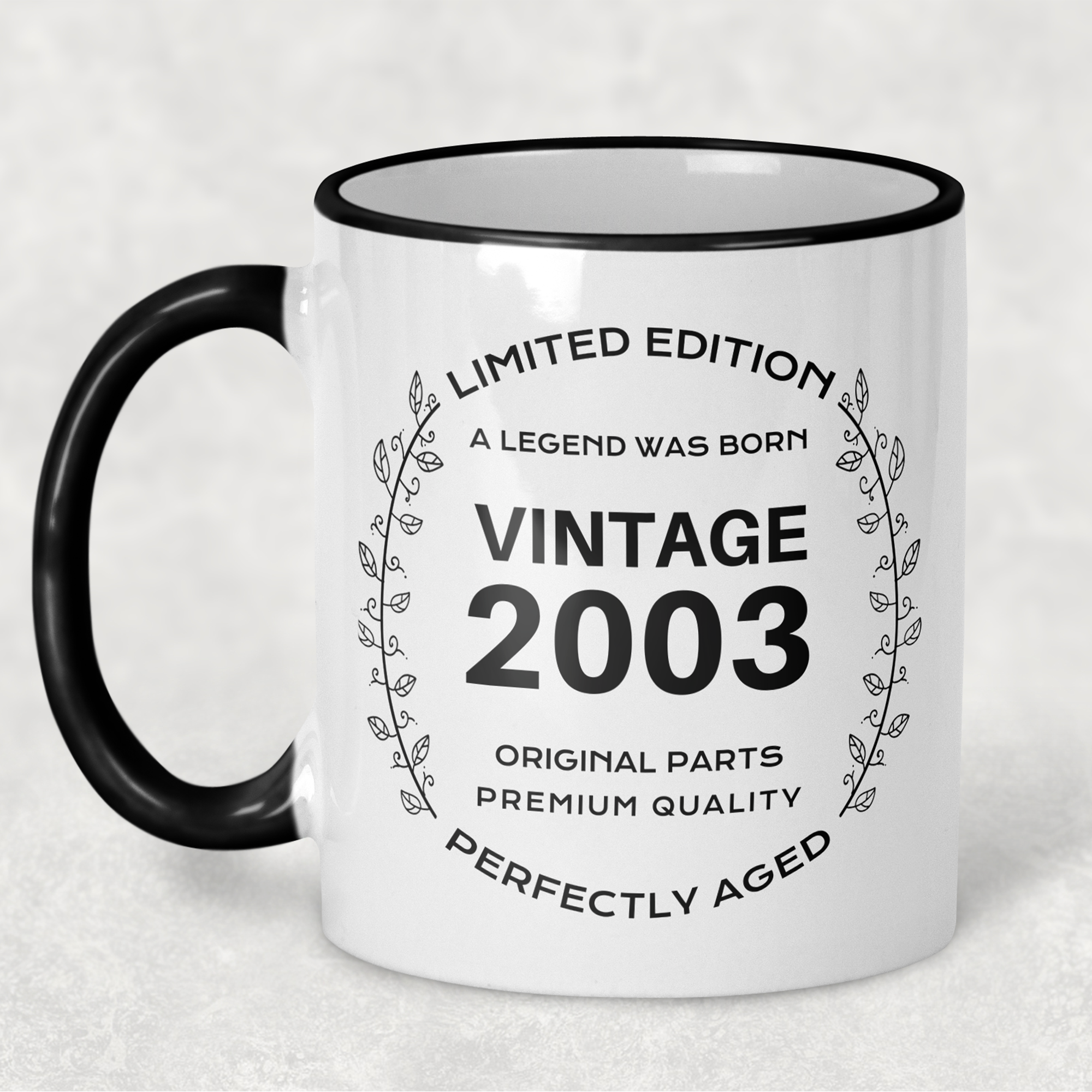 2003 Vintage Gift Landmark Birthday Gift Mug Limited Edition for Women or Men - "Legend Was Born" in 2003 - - - FREE SHIPPING!