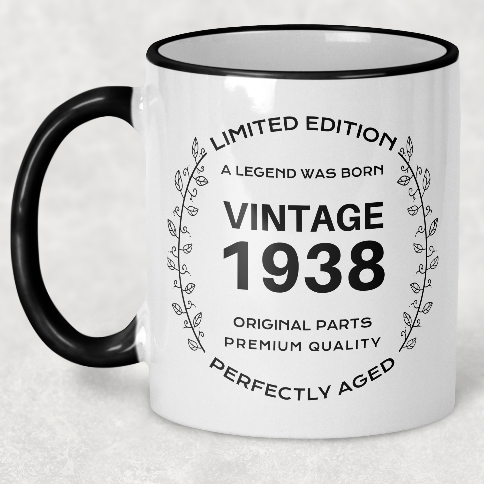 1938 Vintage Gift Landmark Birthday Gift Mug Limited Edition for Women or Men - "Legend Was Born" in 1938 - - - FREE SHIPPING!